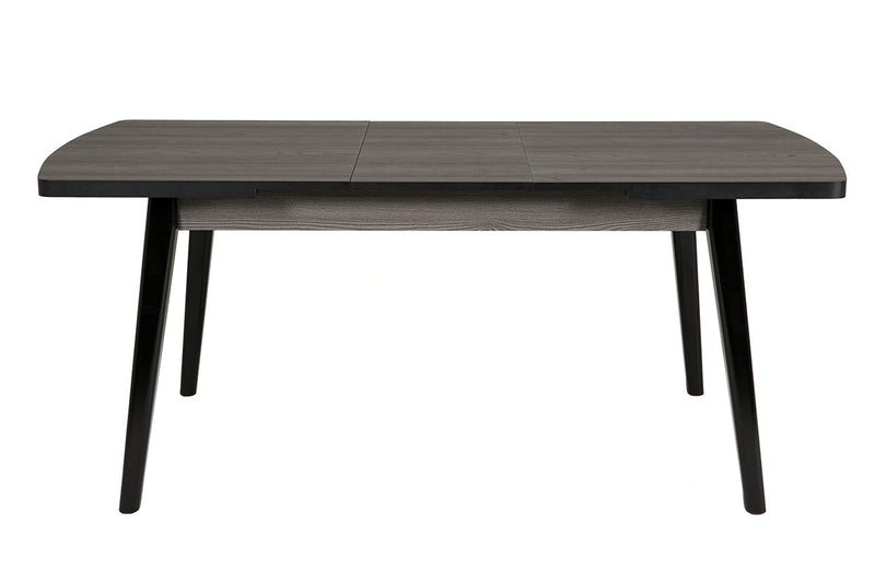 Mags Dining Table Extending 1800 - Grey Top Black Leg