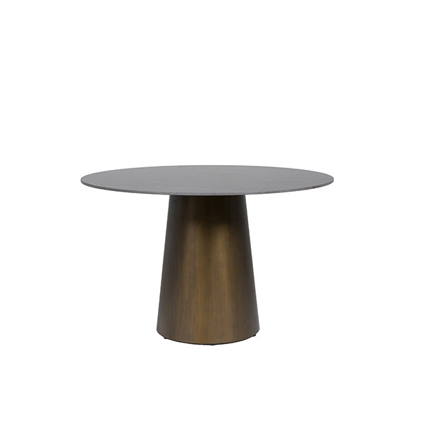Atom Dining Table 1200 - Stone Golden Black