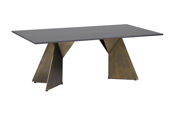 Iris Coffee Table - Stone Golden Black