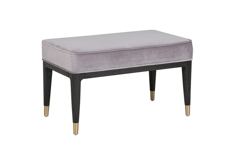 Darcy Dressing Stool - Ebony Ecru Velvet